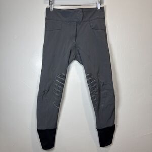Animo Paris Grip Riding Breeches Gray Rhinestone Embellished IT42? 28 x 27 Horse
